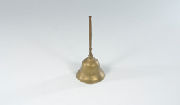Vaseline glass candlestick holder