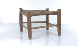 Woven Wooden Footstool