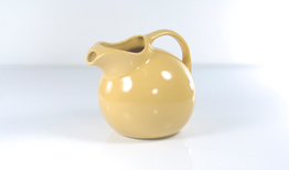 Hall China Co. Ball pitcher with ice lip in Warm yellow