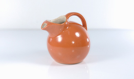 Ball pitcher with ice lip in Indian red